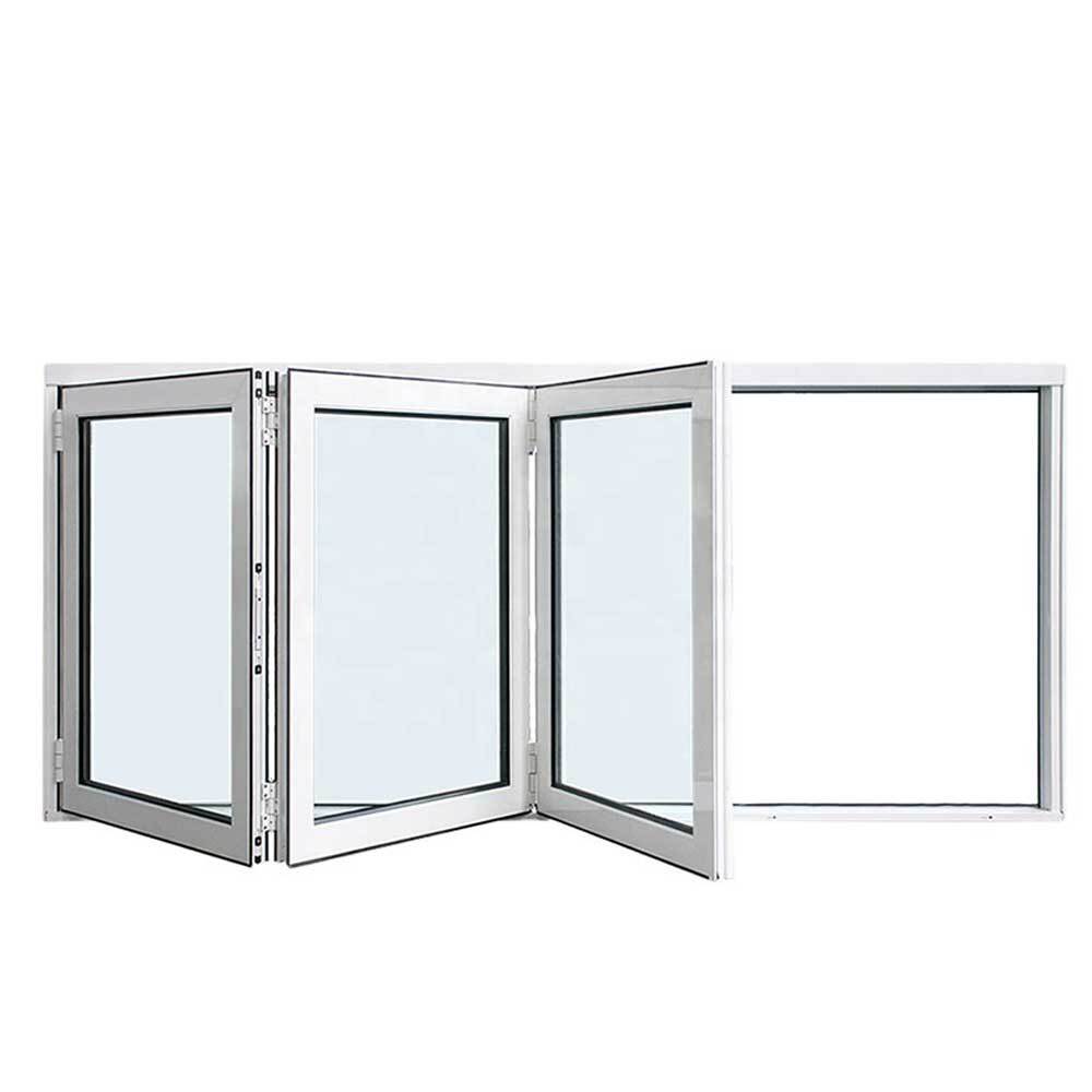 Folding aluminum window or door configuration